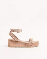 Valentino Rockstud Flatform Sandal In Calfskin 45Mm